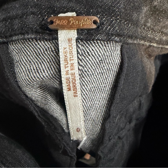 Free People Old School Love Denim Black Jumper Mini Dress Size 0 - Picture 6 of 9